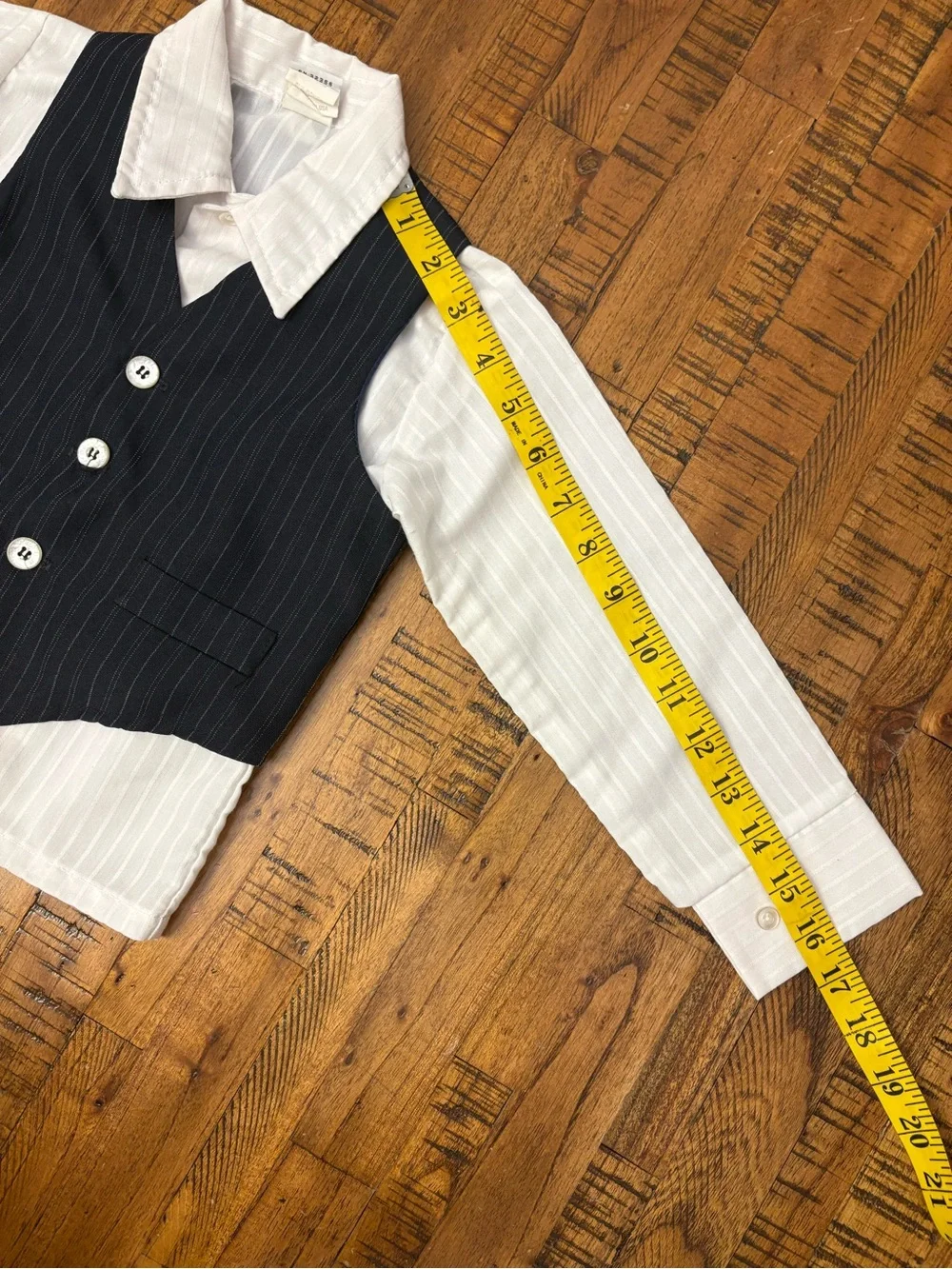 Vintage Happy Fella Toddler Boys Vest Shirt Pants Suit Set
